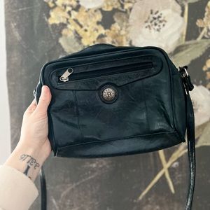 Vintage leather black bag